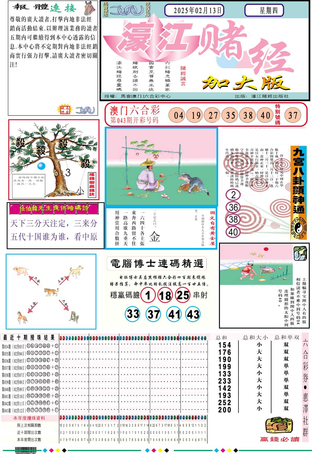 2025044期濠江赌经A加大版