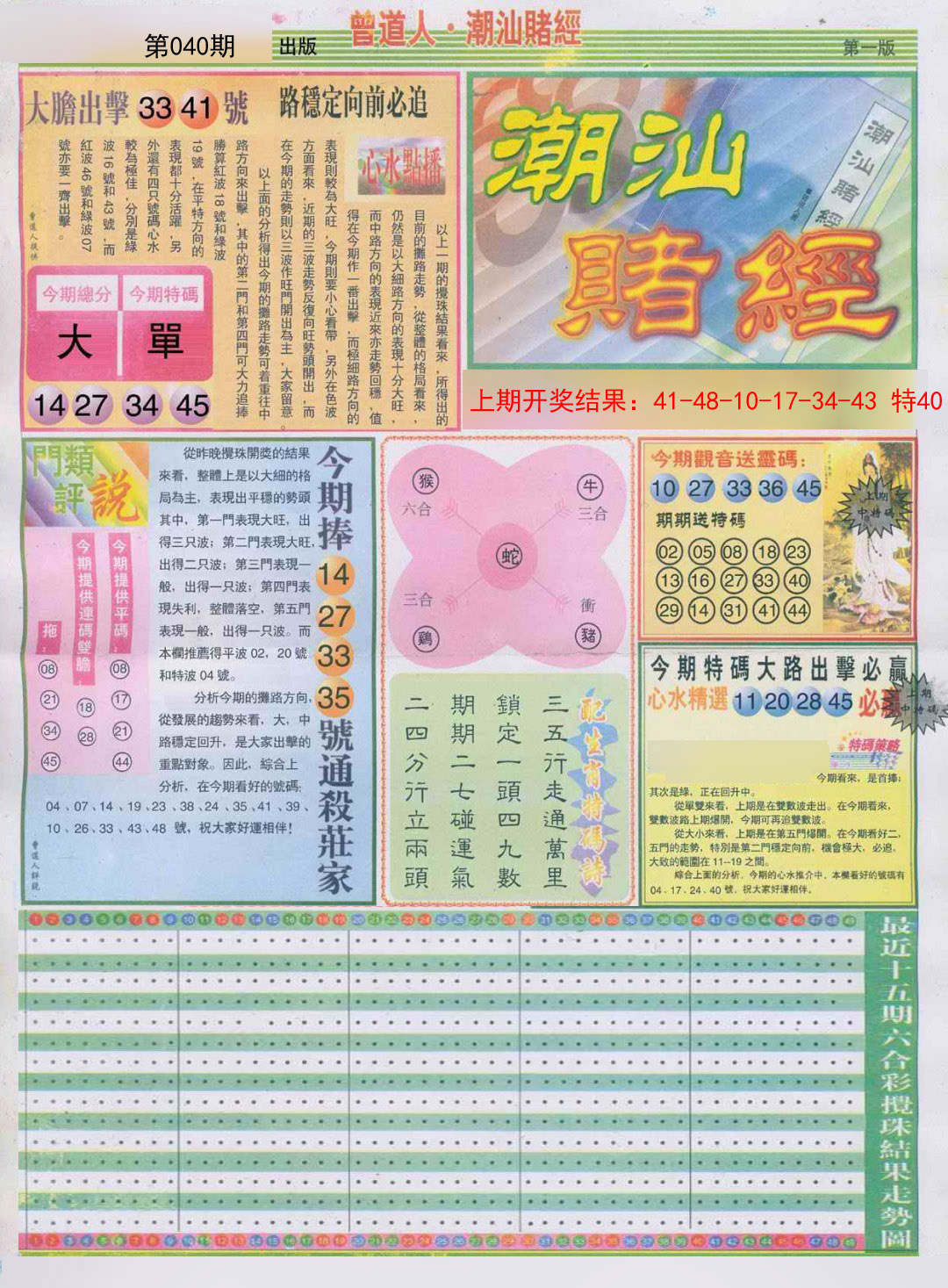 2025040期潮汕赌经A