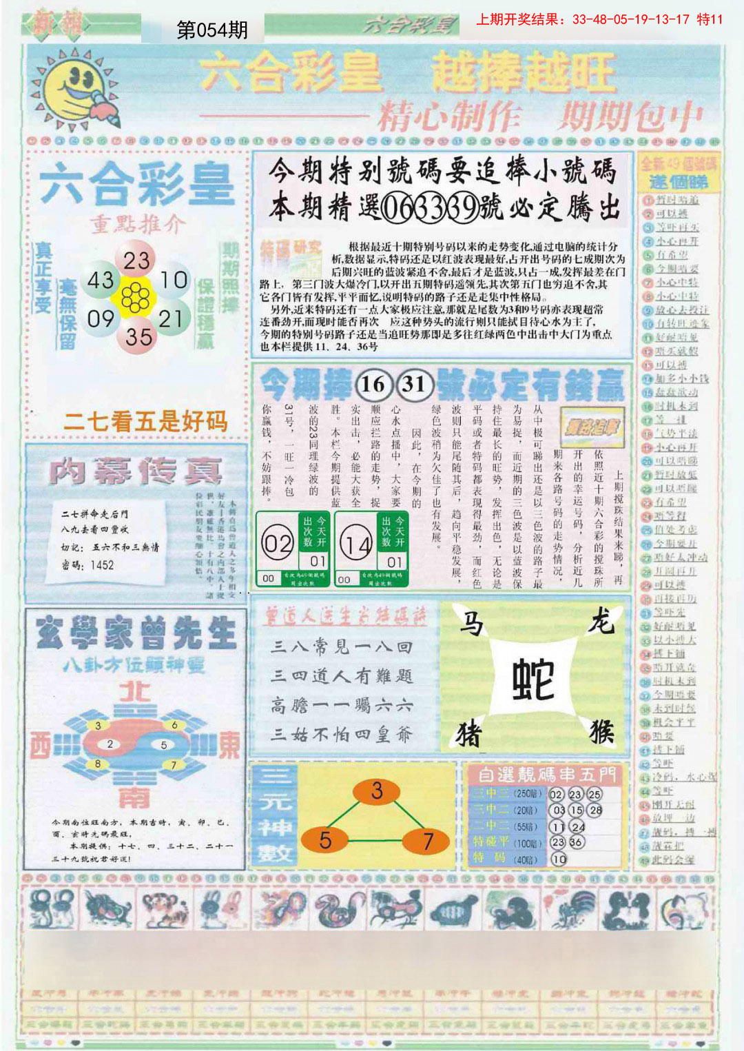 2025054期六合彩皇B