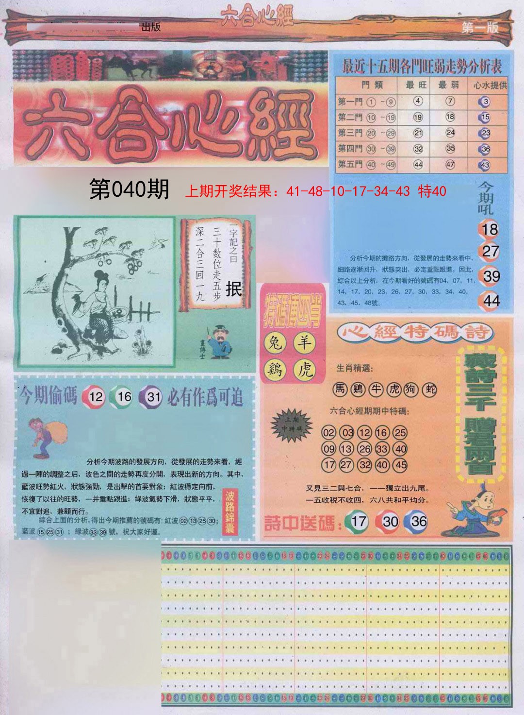 2025040期六合心经A