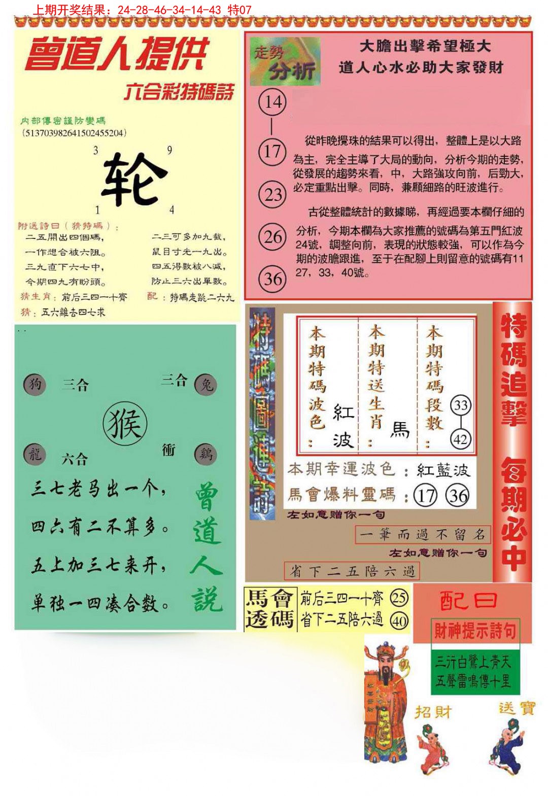 2025045期曾道人内幕B加大版