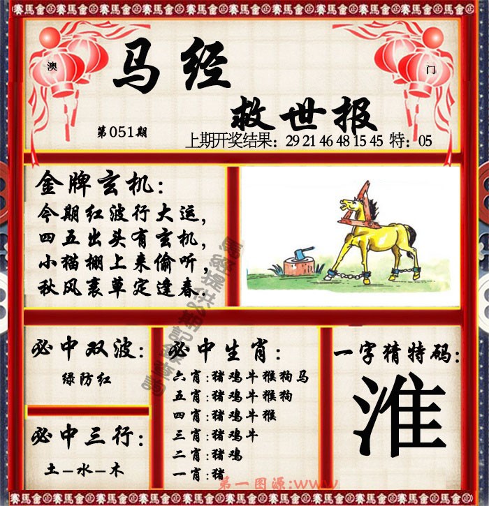 2025051期马经救世报