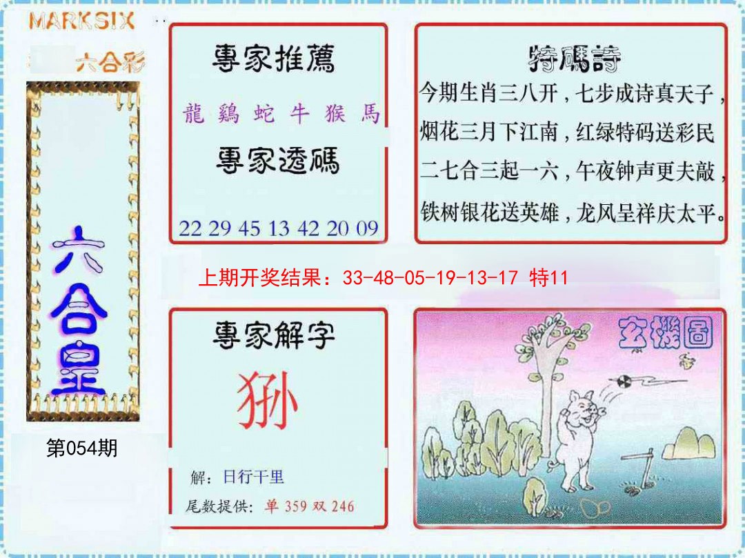 2025054期六合皇