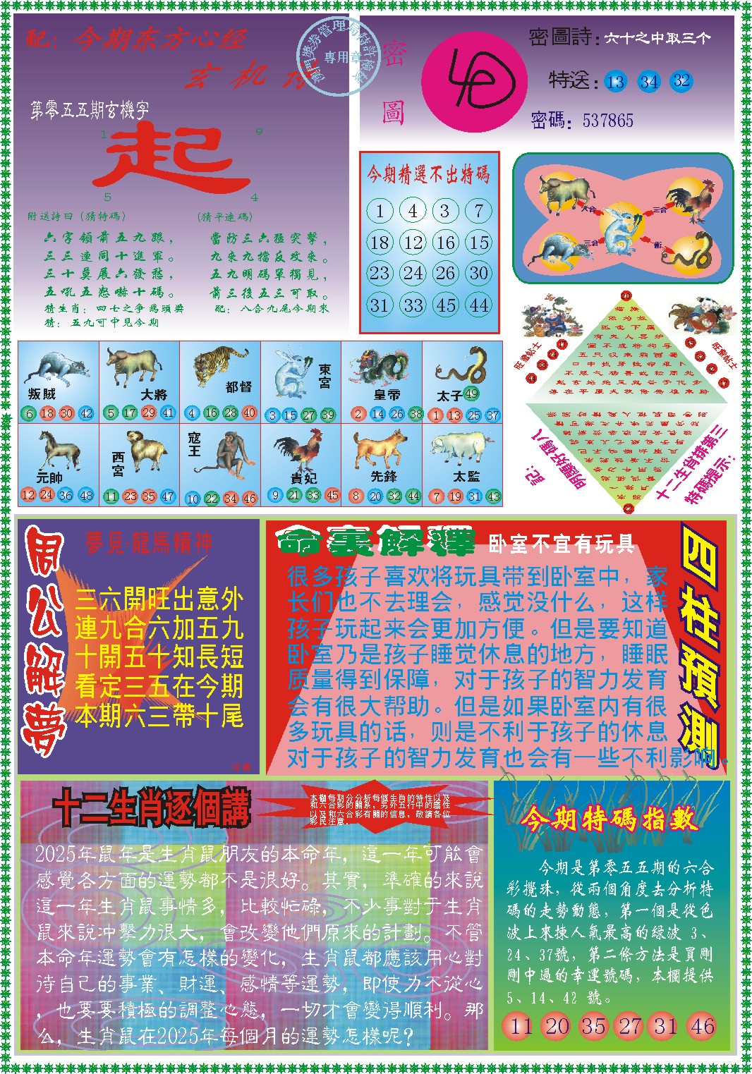 2025055期东方心经B