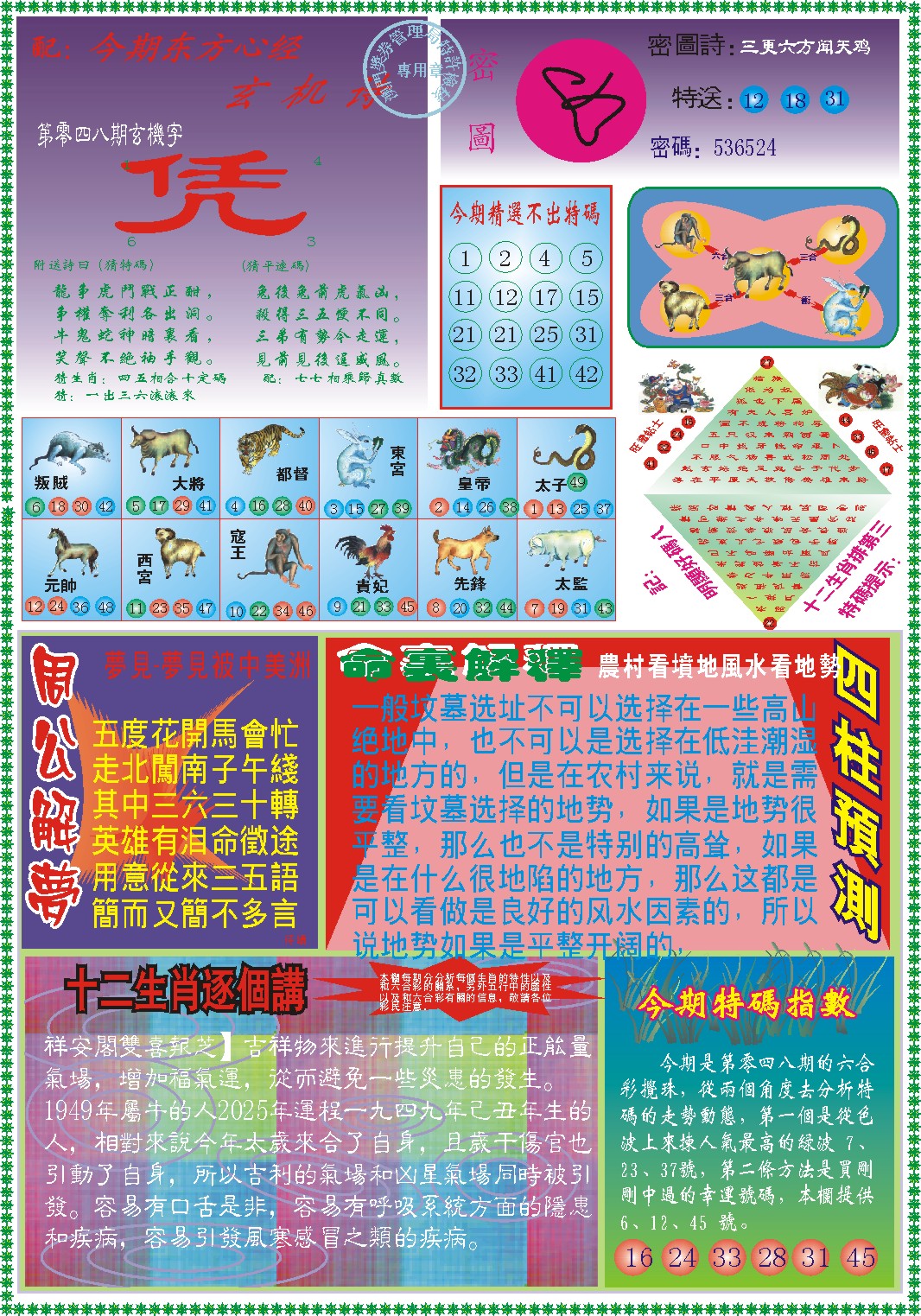 2025048期东方心经B