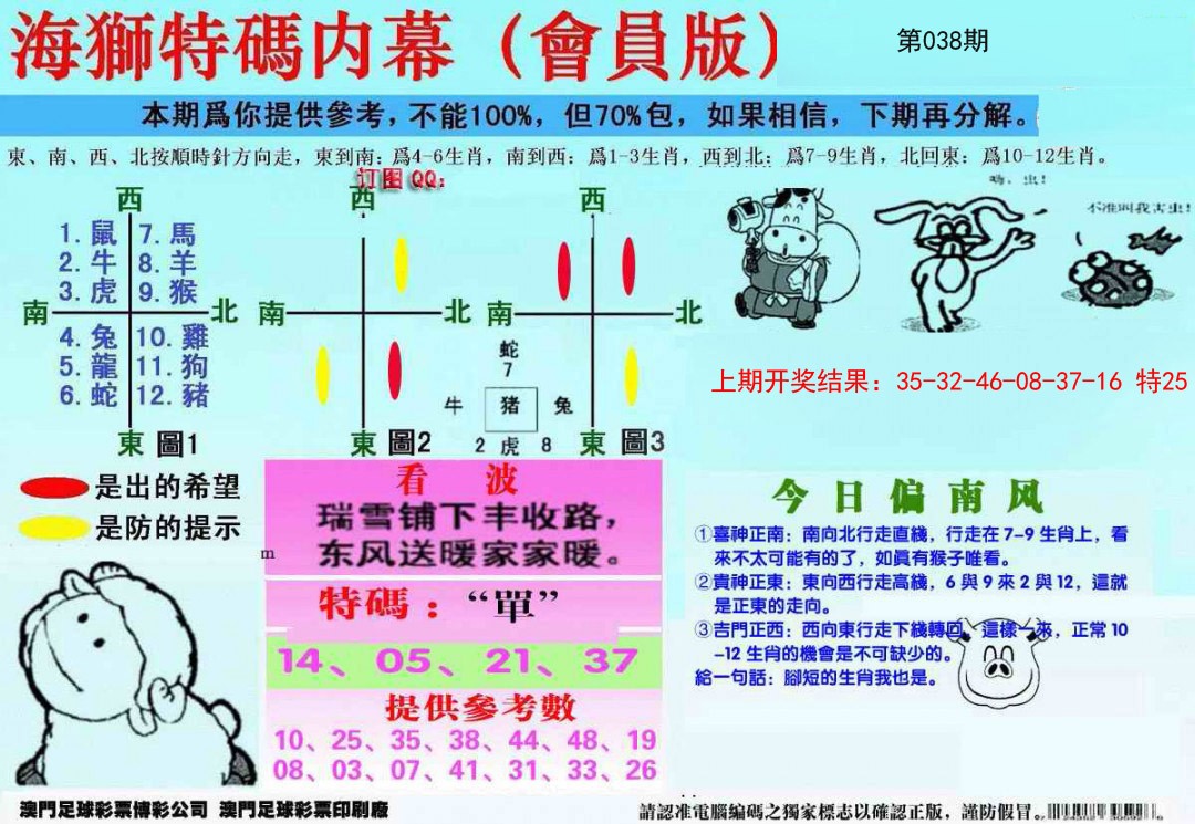 2025038期另版海狮特码内幕报