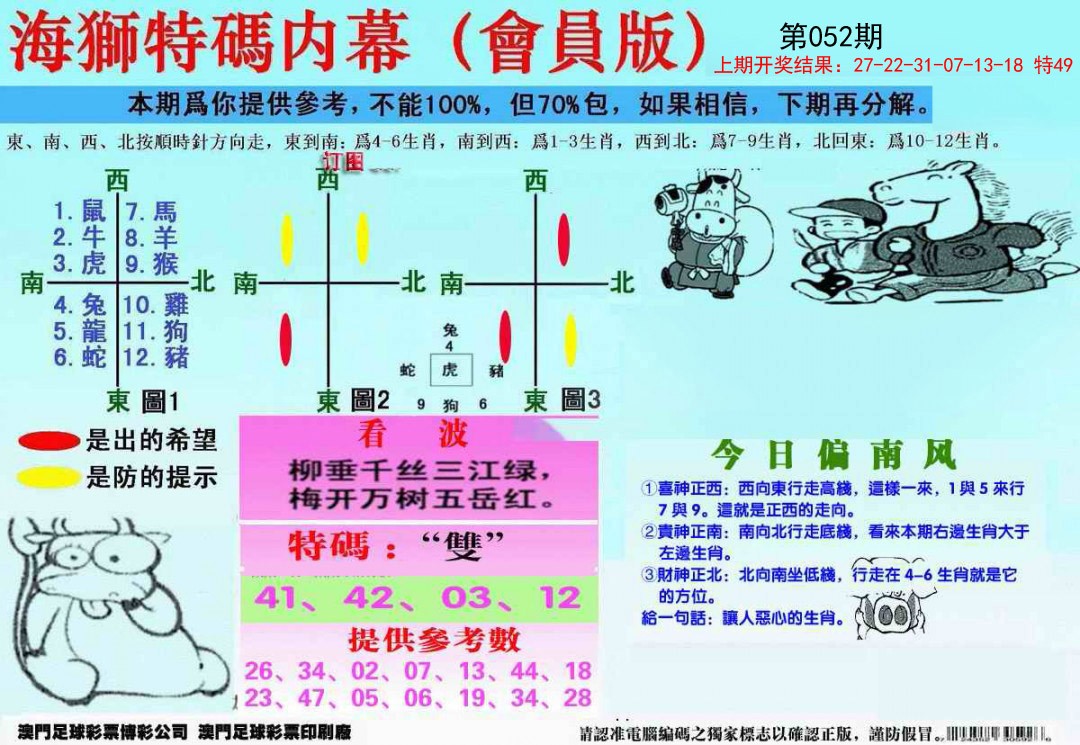 2025052期另版海狮特码内幕报