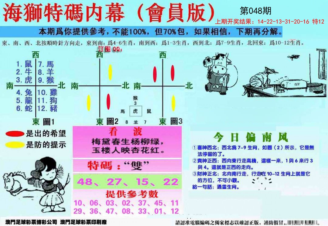 2025048期另版海狮特码内幕报