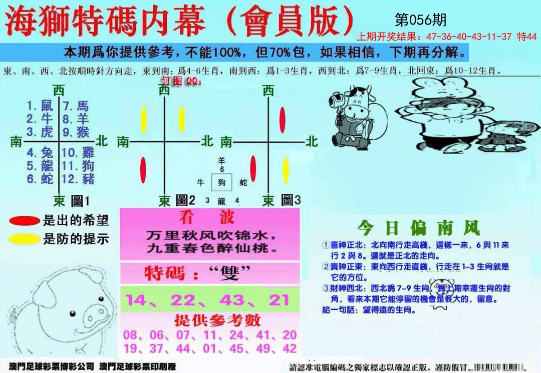2025056期另版海狮特码内幕报