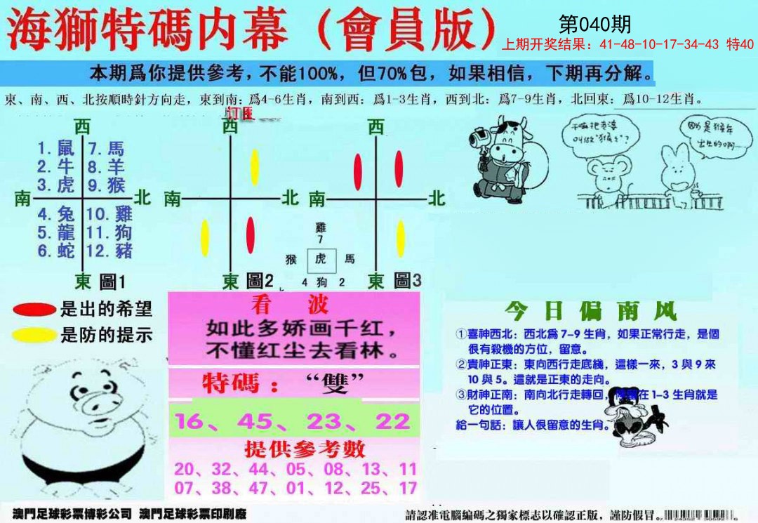 2025040期另版海狮特码内幕报