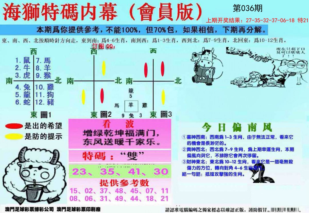 2025036期另版海狮特码内幕报