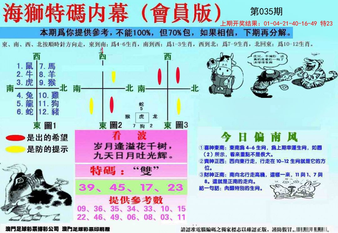2025035期另版海狮特码内幕报