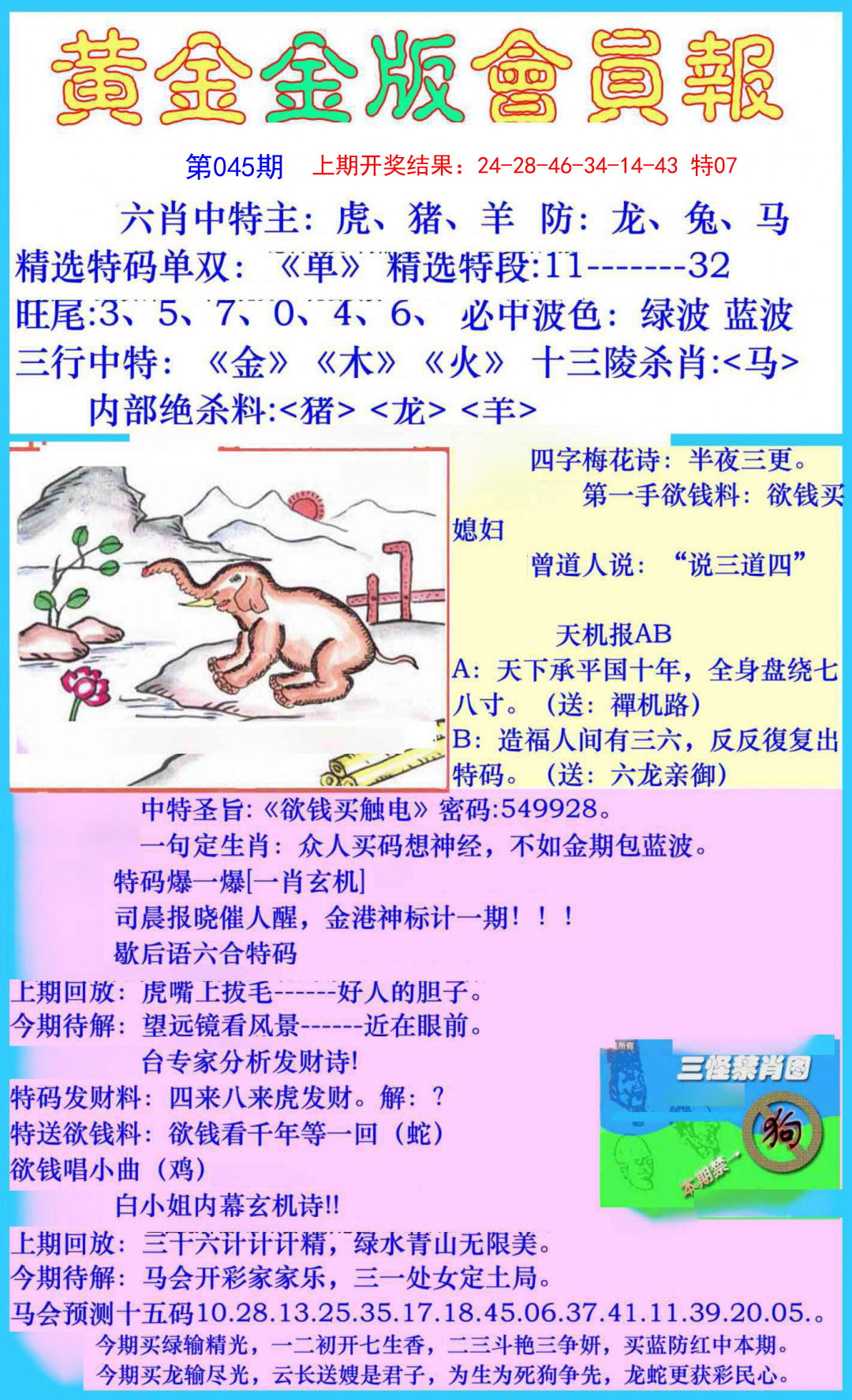 2025045期黄金金版会员报