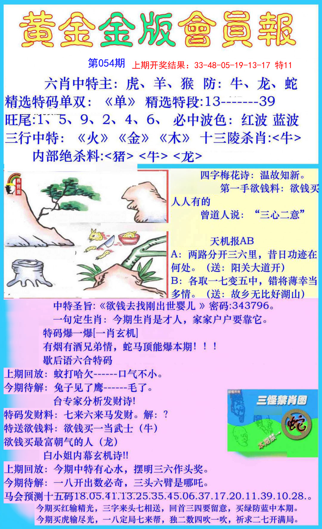 2025054期黄金金版会员报