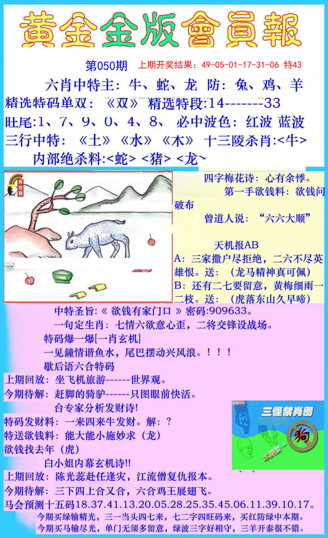 2025050期黄金金版会员报