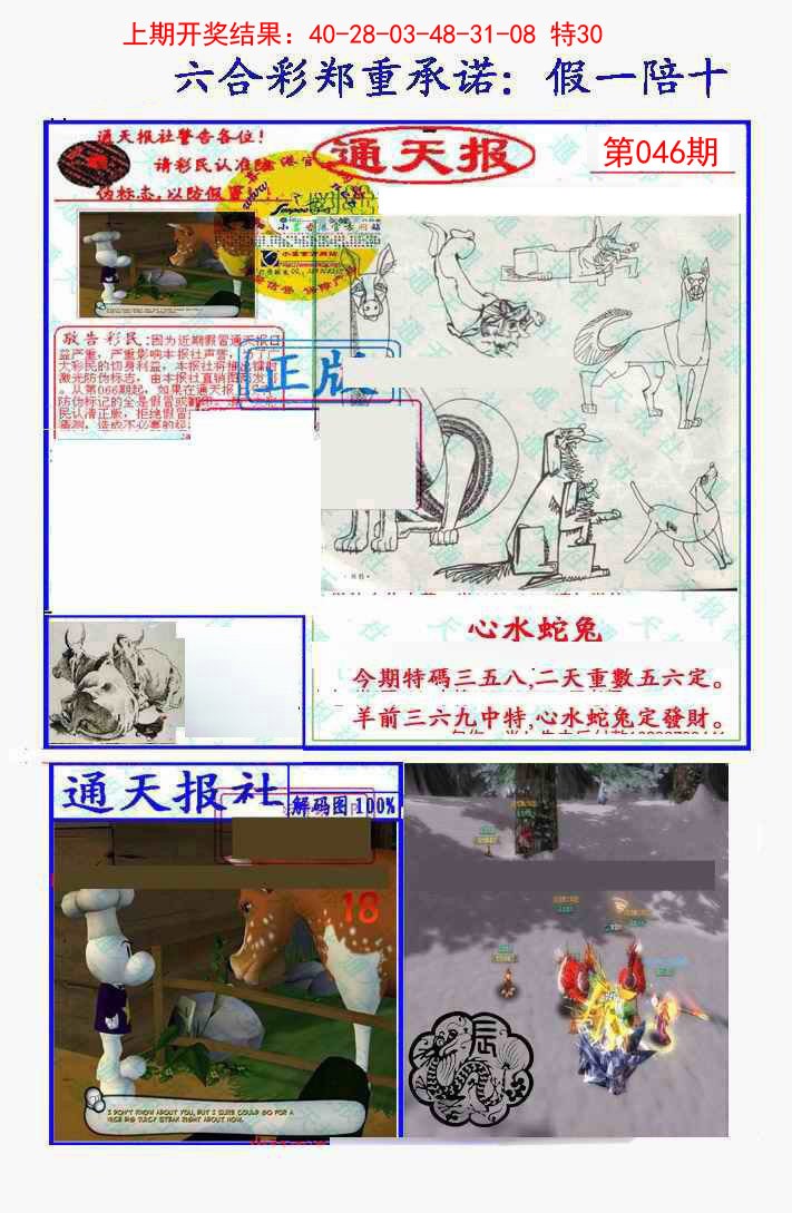 2025046期假一陪十通天报