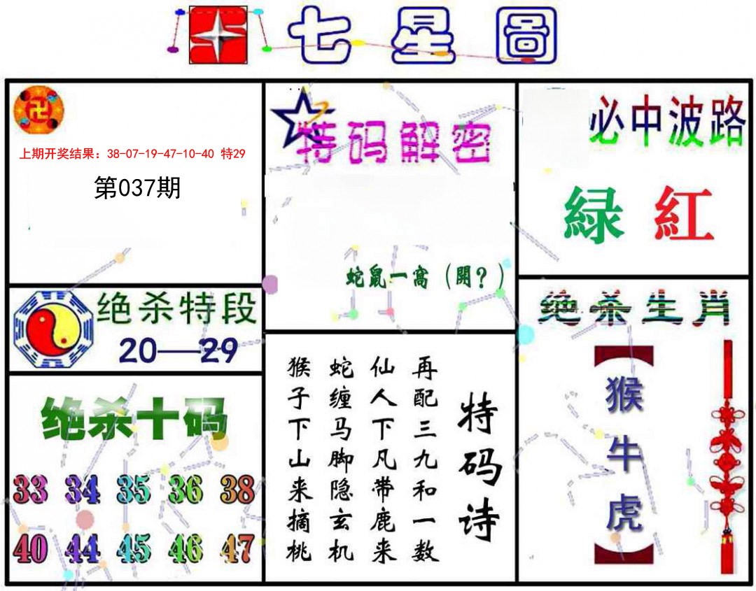 2025037期七星图A