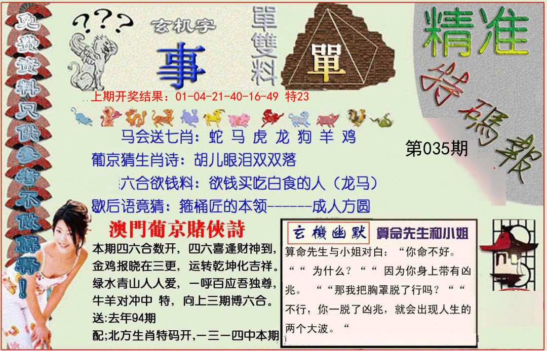 2025035期精准<特碼報>