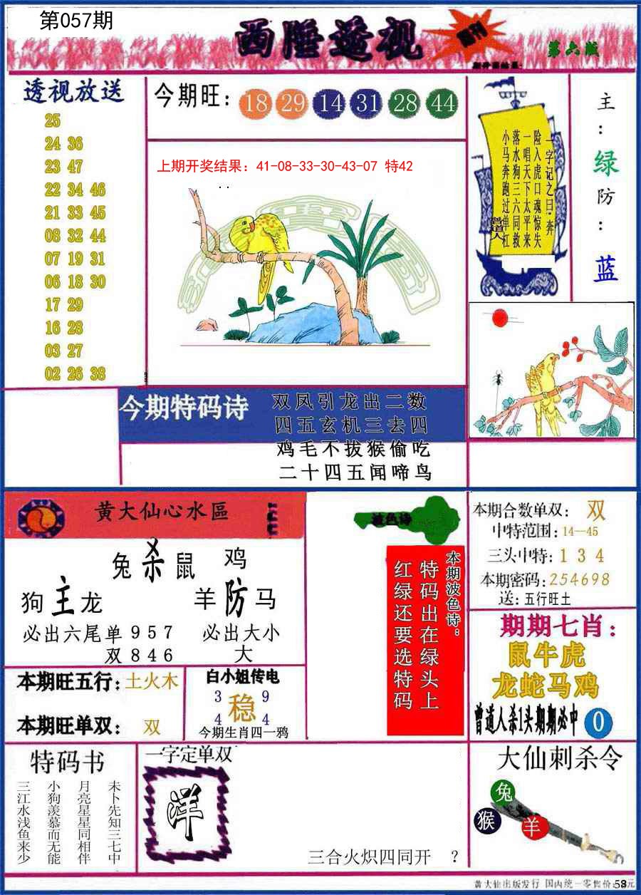 2025057期西陲透视
