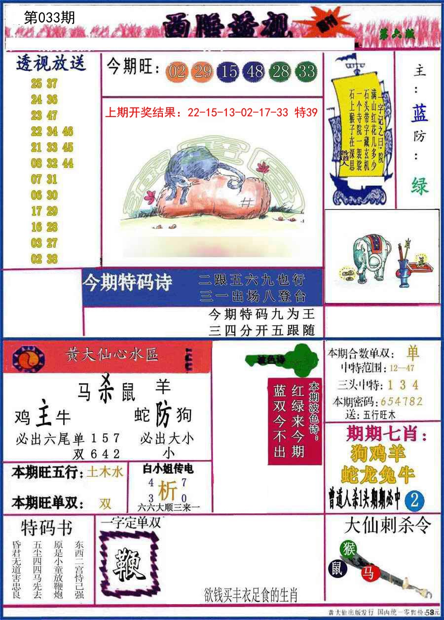 2025033期西陲透视