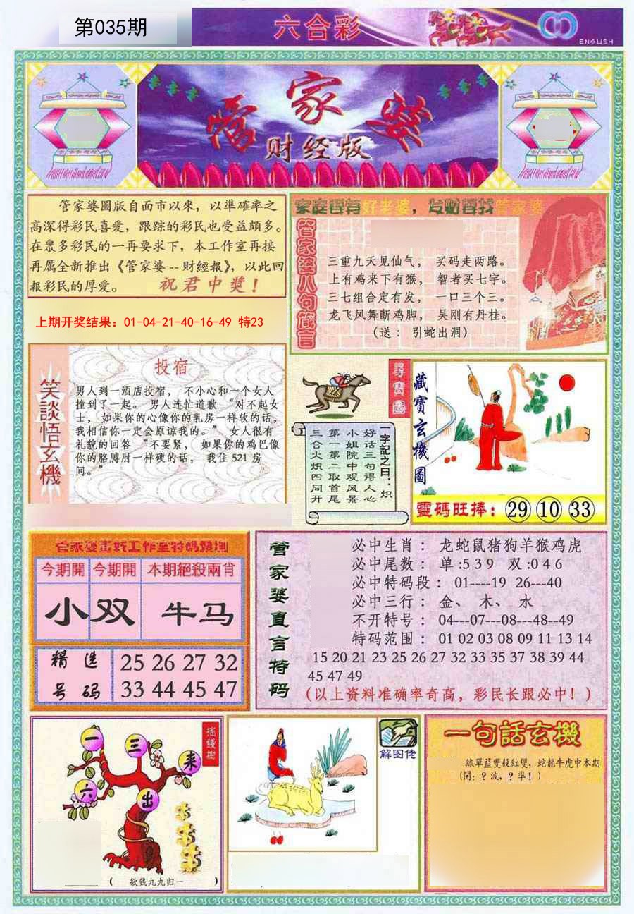 2025035期管家婆财经版