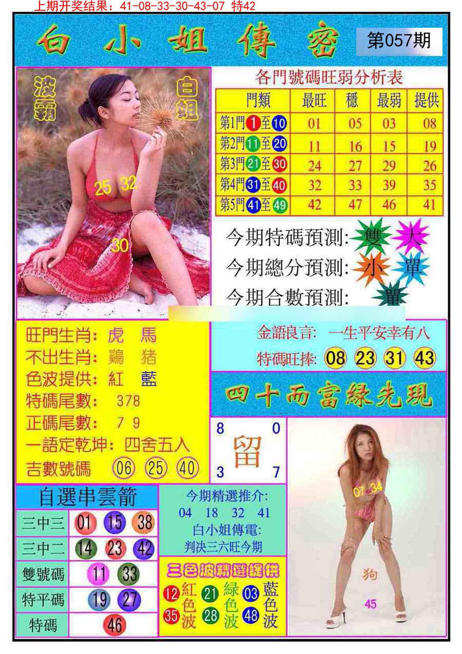 2025057期白小姐传密