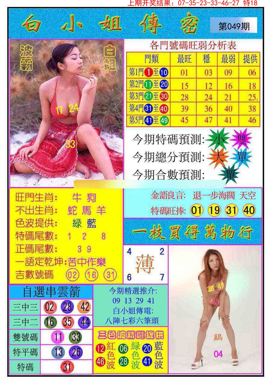 2025049期白小姐传密