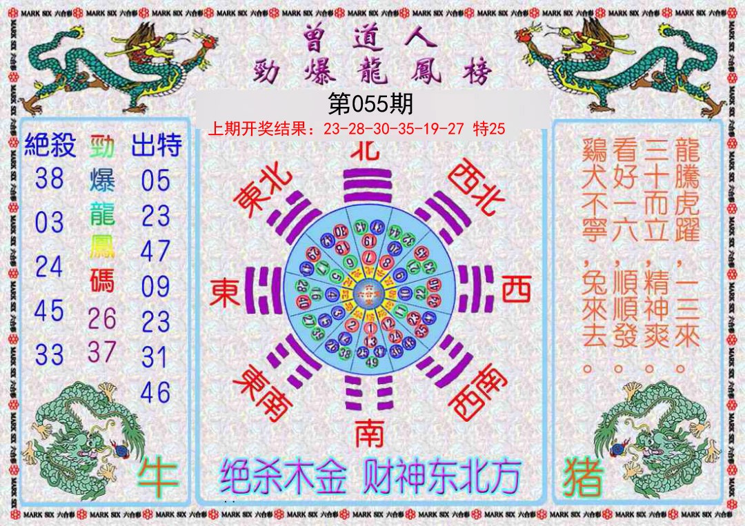 2025055期曾道人劲爆龙凤榜