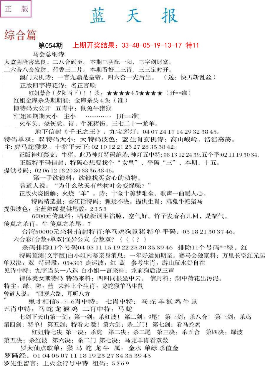 2025054期蓝天报A