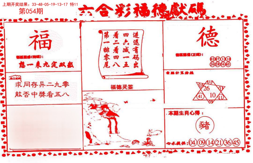 2025054期德福献码(信封)