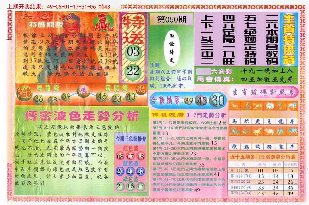 2025050期白小姐三点传密B