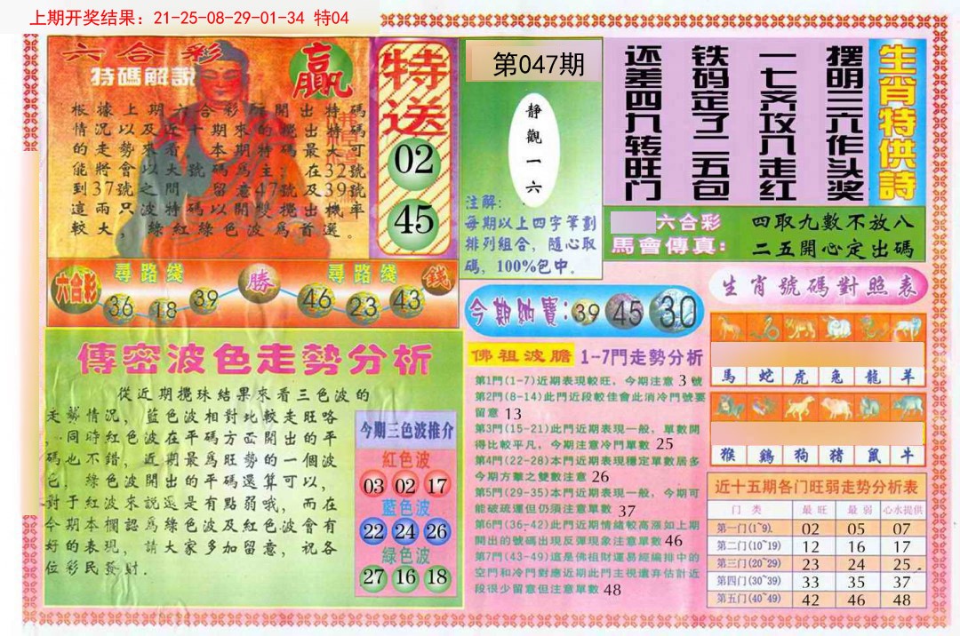 2025047期白小姐三点传密B