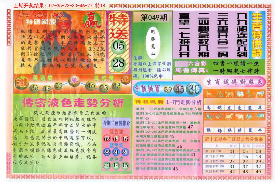 2025049期白小姐三点传密B