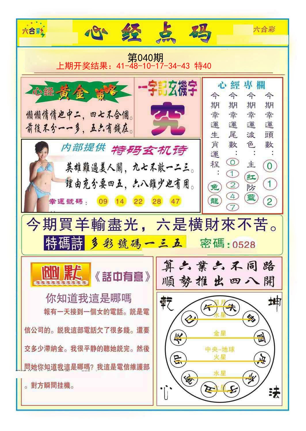 2025040期心经点码b