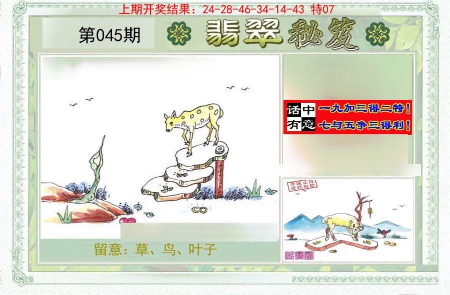 2025045期翡翠秘笈(信封)(另版)