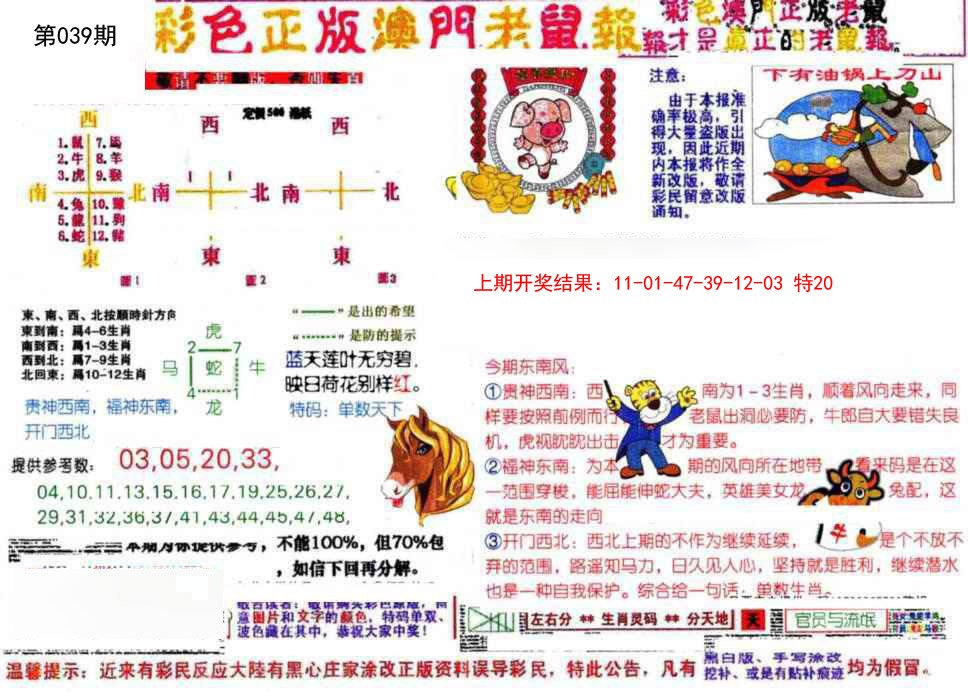 2025039期彩色正版澳门老鼠报