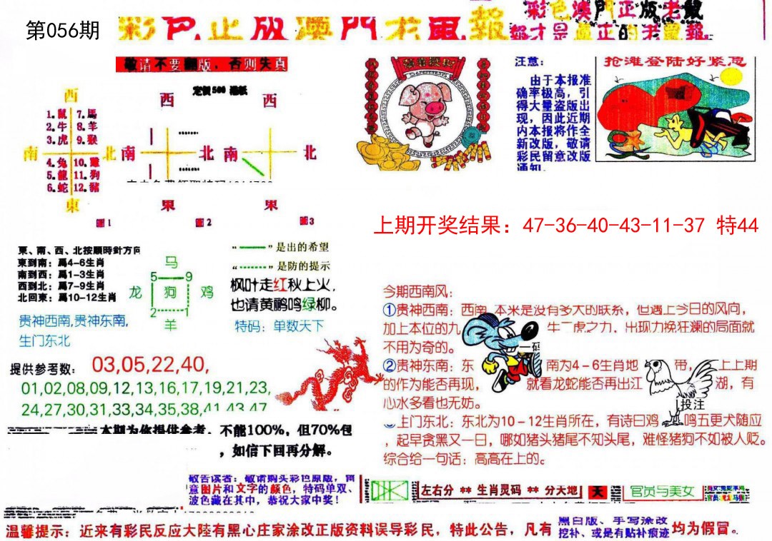 2025056期彩色正版澳门老鼠报