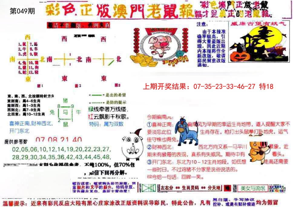 2025049期彩色正版澳门老鼠报