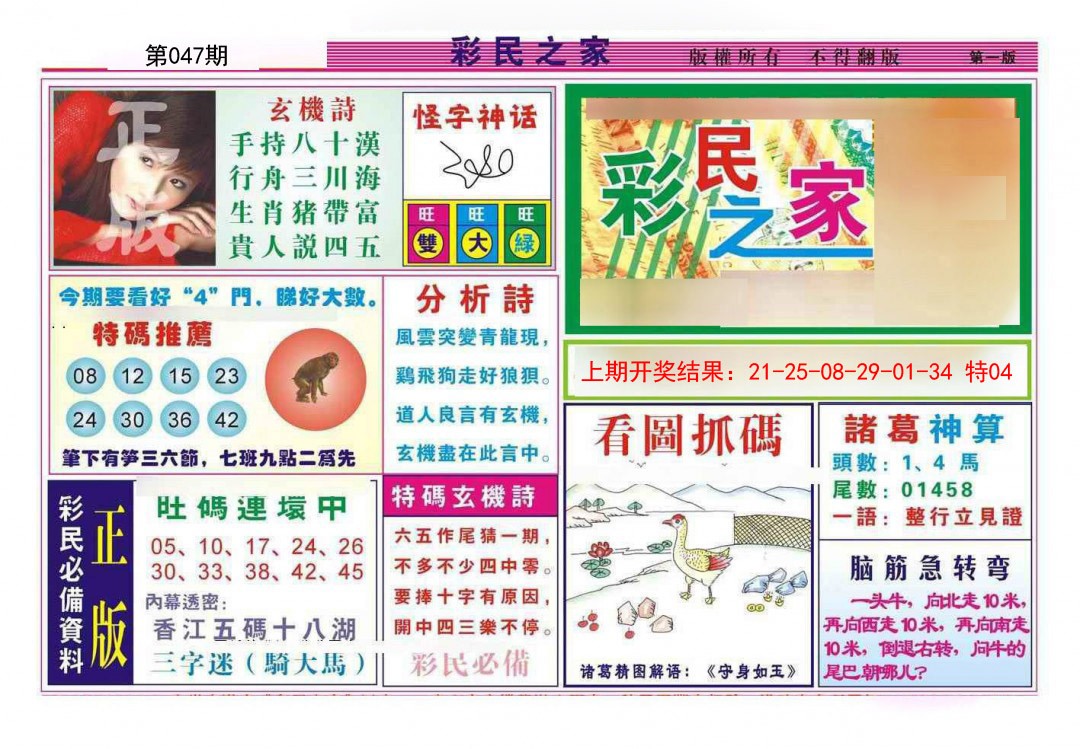 2025047期彩民之家A