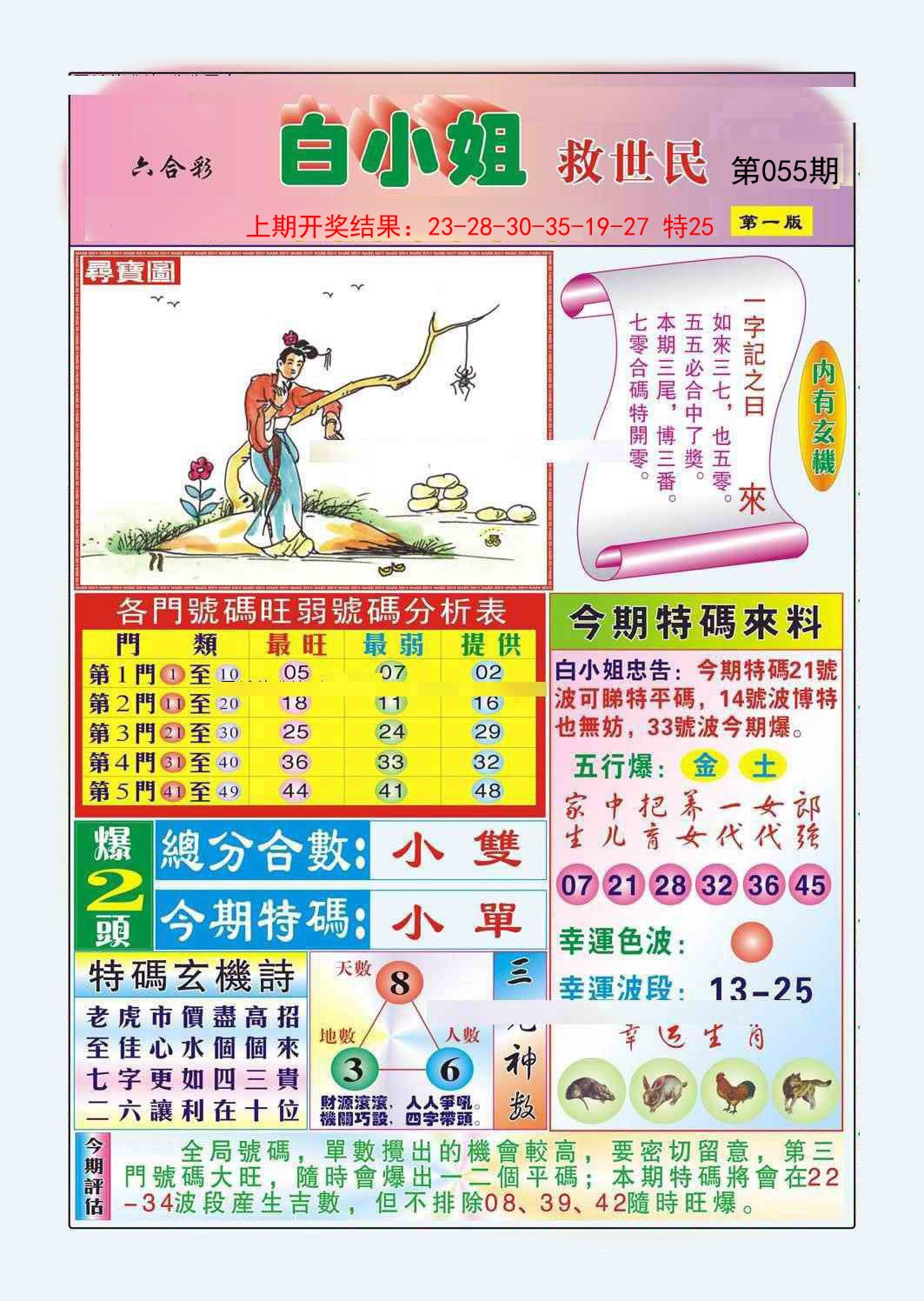 2025055期白小姐救世民A