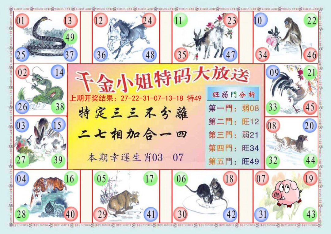 2025052期(新版)千金小姐B