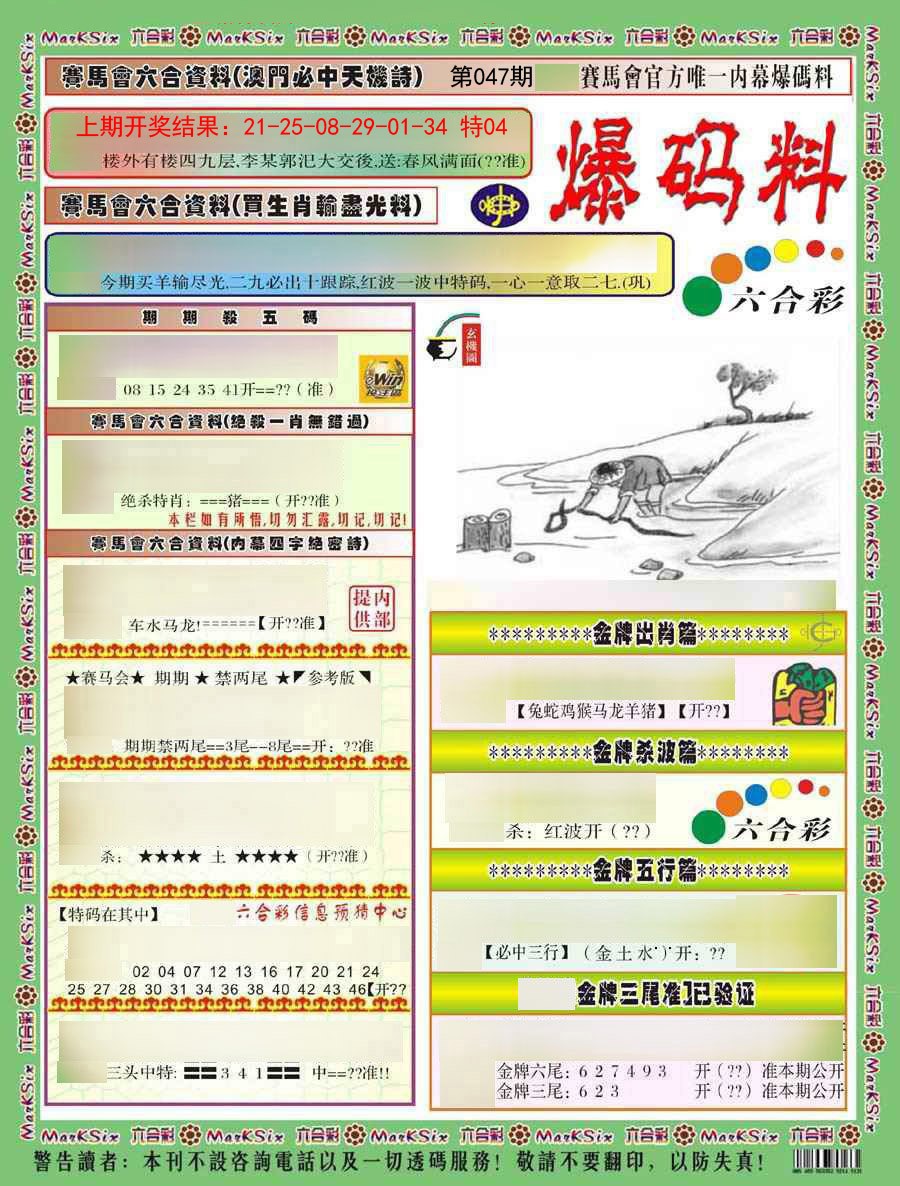2025047期爆码料A)