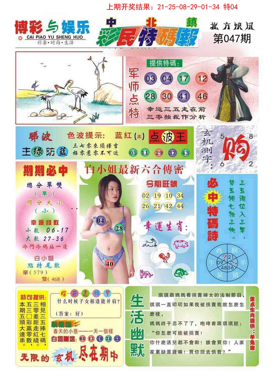 2025047期中北彩民特码报
