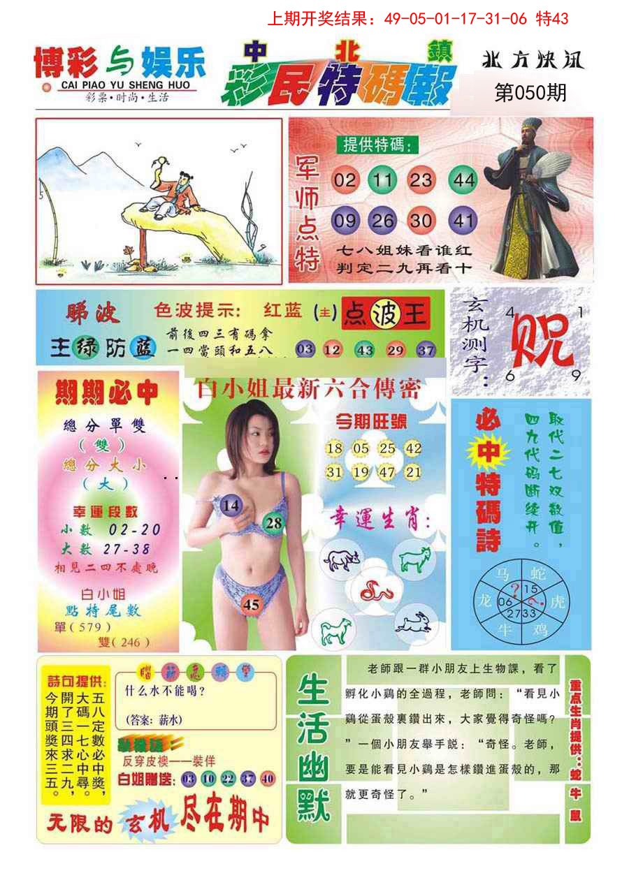 2025050期中北彩民特码报