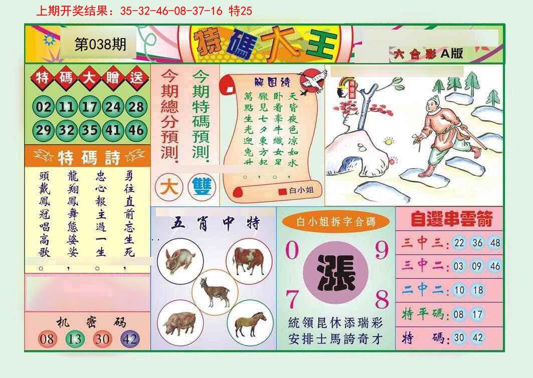 2025038期特码大王A