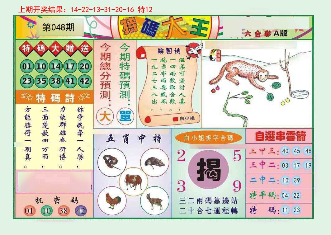2025048期特码大王A