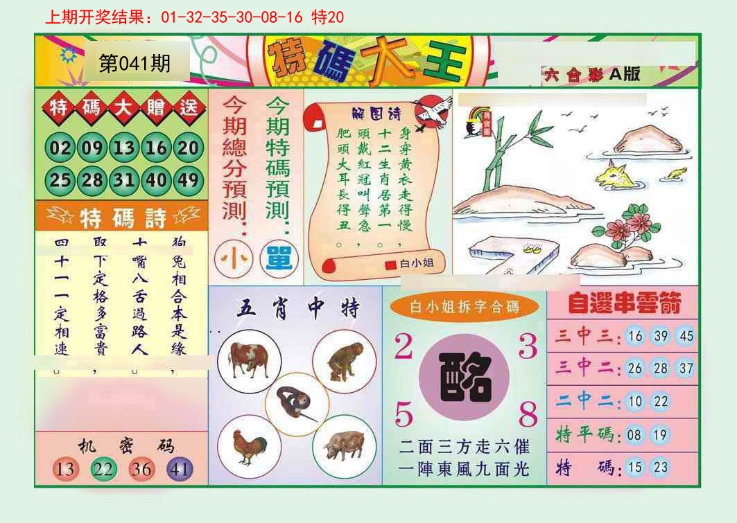 2025041期特码大王A