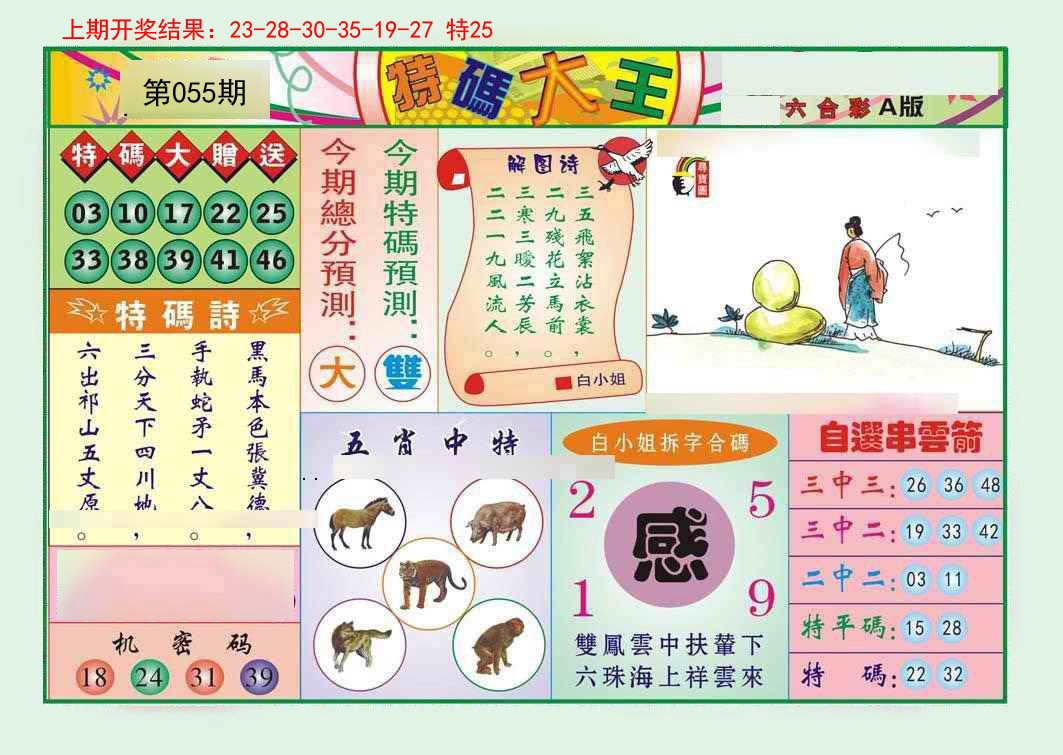 2025055期特码大王A