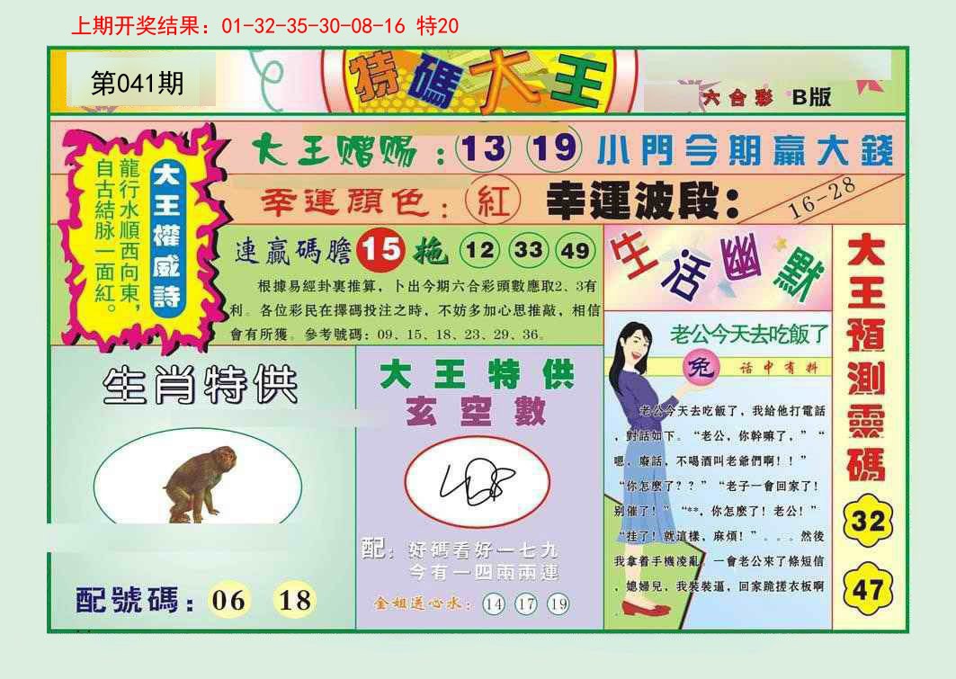 2025041期特码大王B