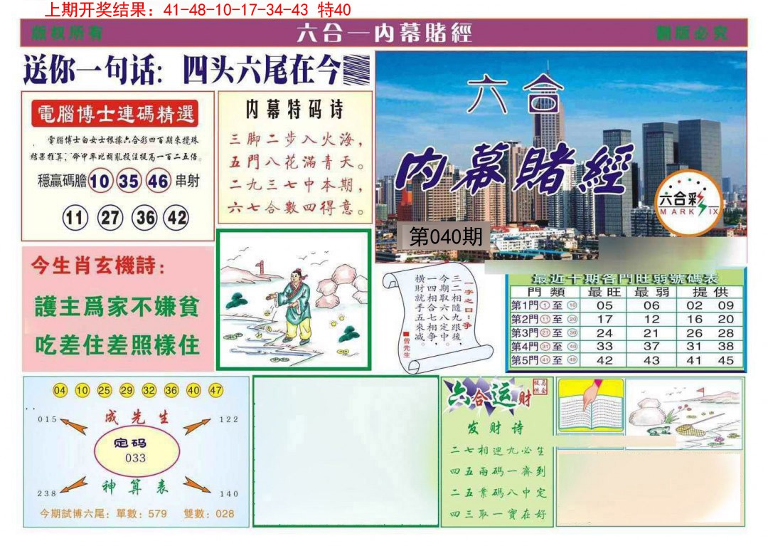2025040期内幕赌经